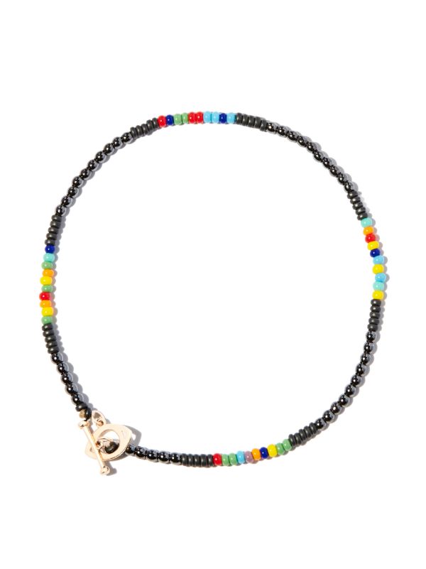 LUIS MORAIS 14K Yellow Gold Evil Eye Beaded Bracelet | Browns Bracelets