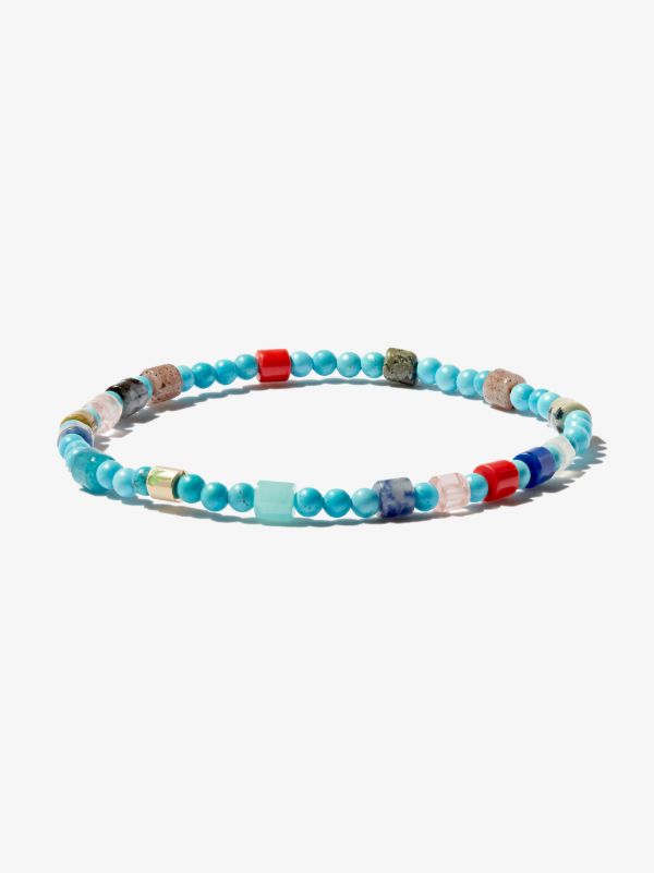 LUIS MORAIS 14K yellow gold Evil Eye beaded bracelet | Browns Bracelets