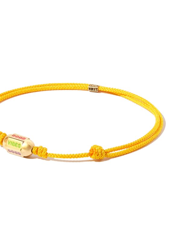 LUIS MORAIS 14K Yellow Gold Good Vibes Cord Bracelet | Browns Bracelets