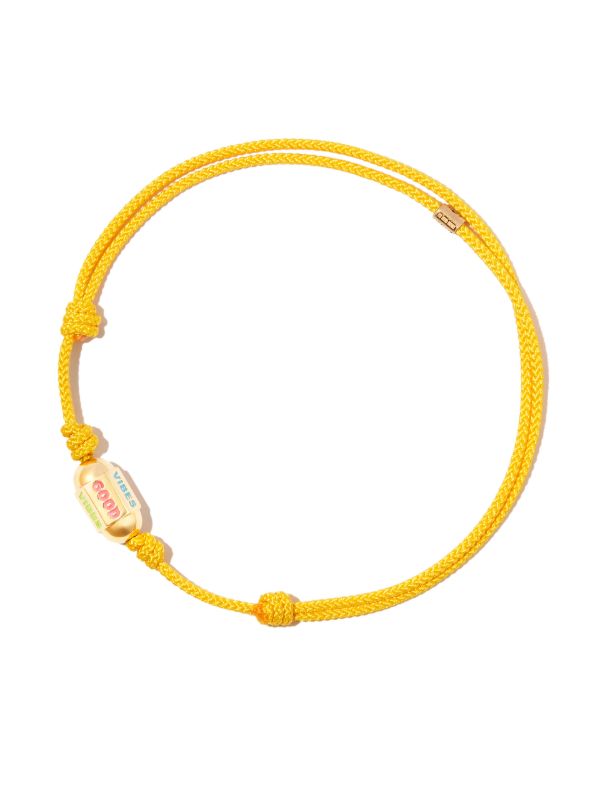 LUIS MORAIS 14K yellow gold Good Vibes cord bracelet | Browns Bracelets