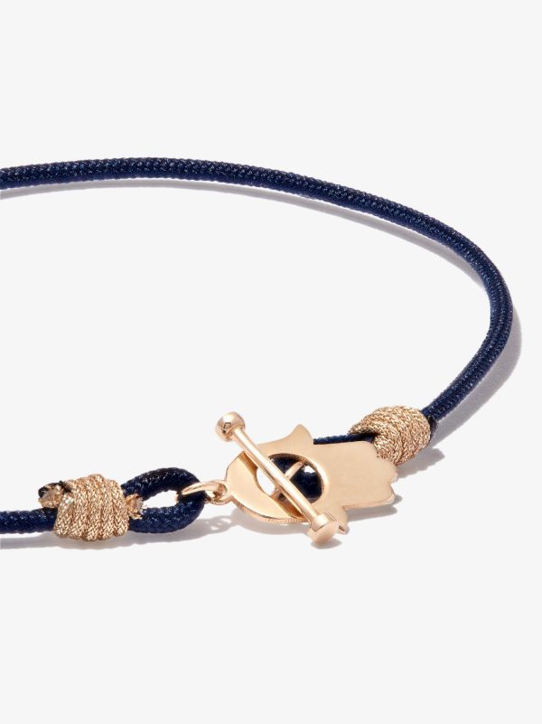 LUIS MORAIS 14K Yellow Gold Hamsa Beaded Cord Bracelet | Browns Bracelets