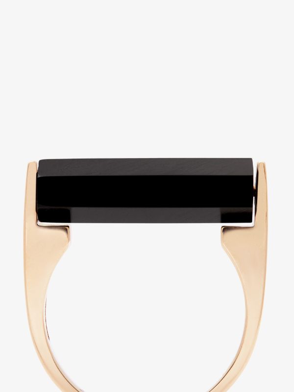 LUIS MORAIS 14K Yellow Gold Hexagon Onyx Signet Ring | Browns Rings