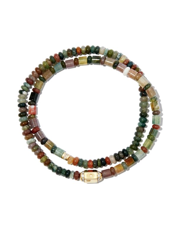 LUIS MORAIS 14K Yellow Gold Hexagon Sunburst Diamond Bolt Beaded Bracelet | Browns Bracelets