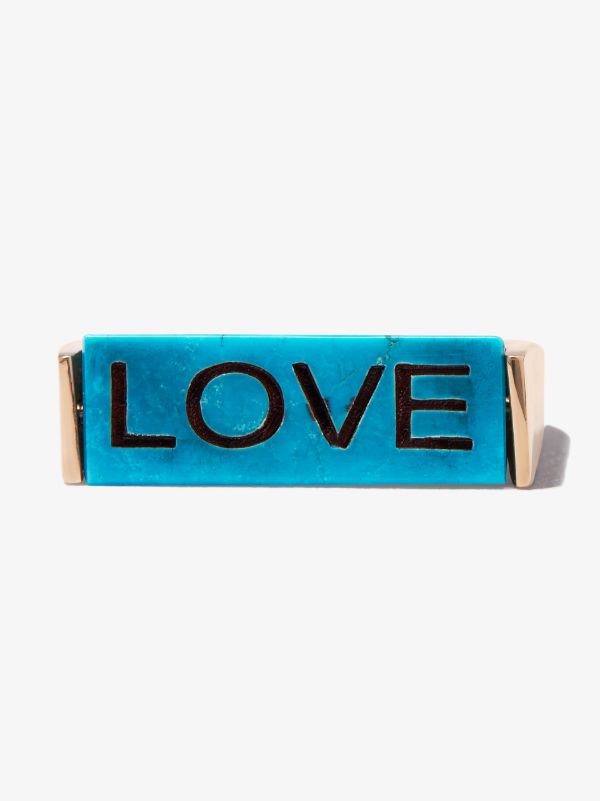 LUIS MORAIS 14K Yellow Gold Love Turquoise Ring | Browns Rings