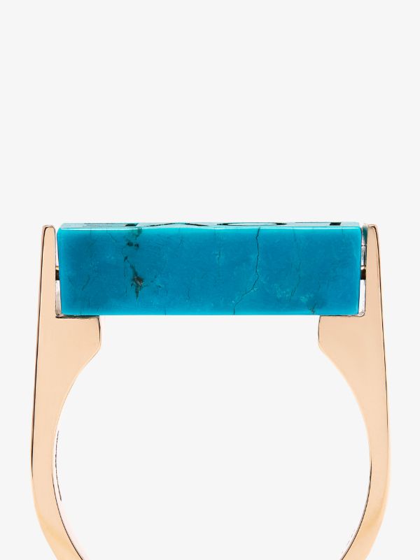 LUIS MORAIS 14K Yellow Gold Love Turquoise Ring | Browns Rings