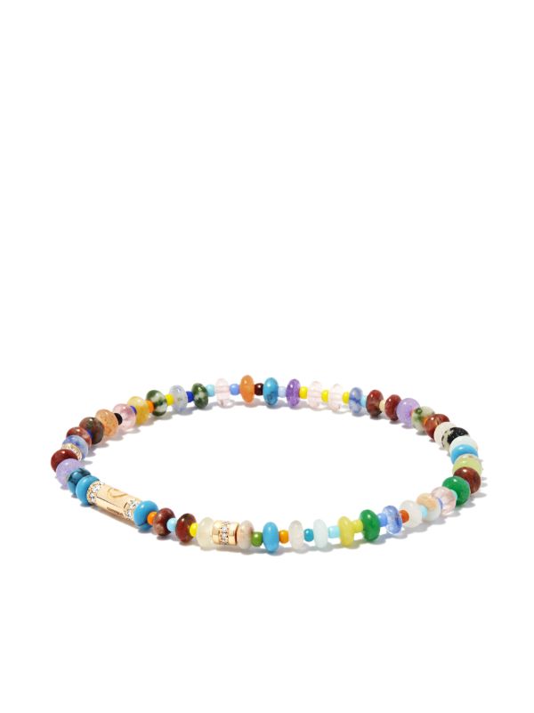 LUIS MORAIS 14K yellow gold Moon Star beaded bracelet | Browns Bracelets