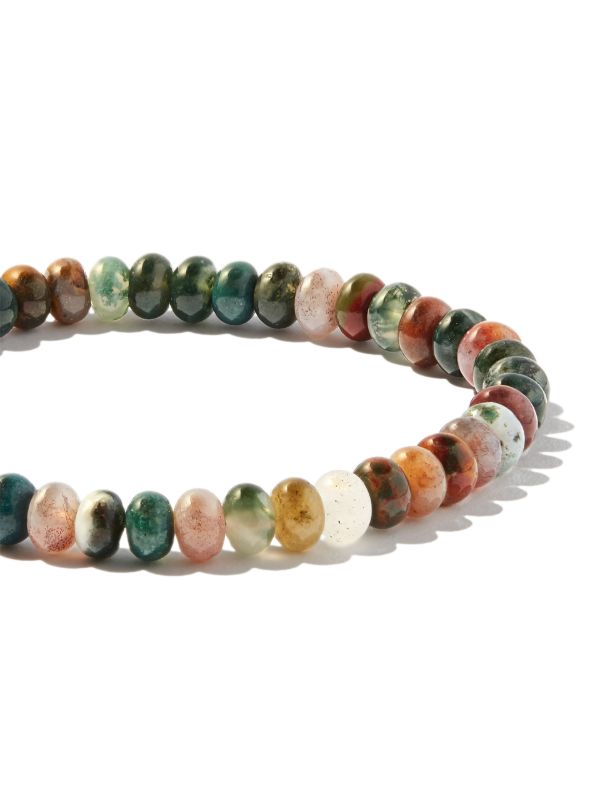 LUIS MORAIS 14K Yellow Gold Rainbow Sapphire Bolt Beaded Bracelet | Browns Bracelets