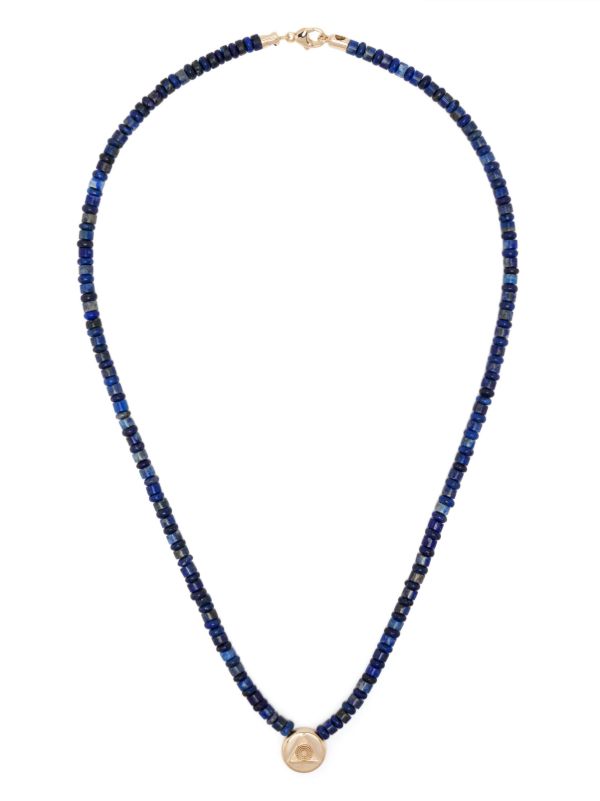 LUIS MORAIS 14K Yellow Gold Shield Lapis Lazuli Necklace | Browns Necklaces