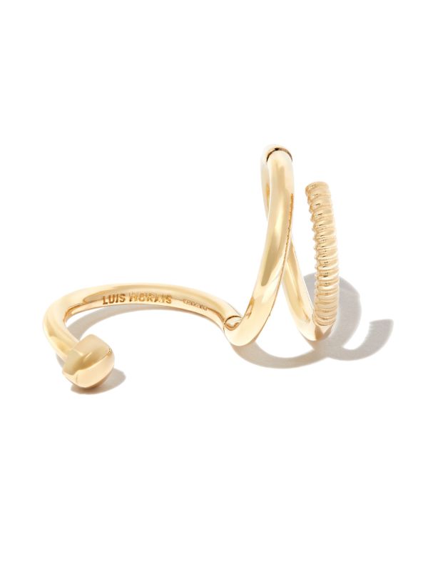 LUIS MORAIS 14K Yellow Gold Short Screw Serpentine Ring | Browns Rings