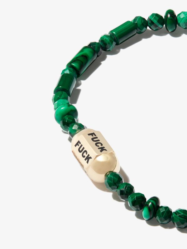 LUIS MORAIS 14K Yellow Gold Slogan Beaded Bracelet | Browns Bracelets