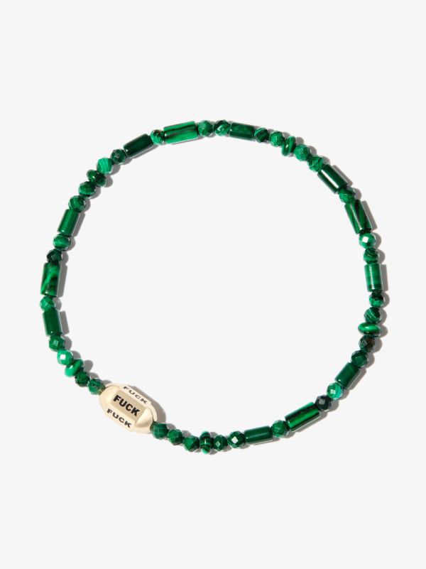 LUIS MORAIS 14K Yellow Gold Slogan Beaded Bracelet | Browns Bracelets