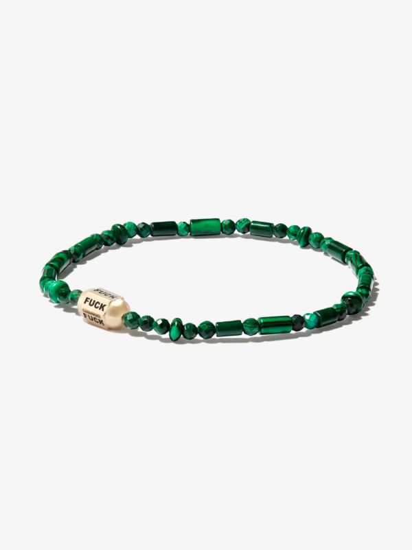 LUIS MORAIS 14K yellow gold slogan beaded bracelet | Browns Bracelets