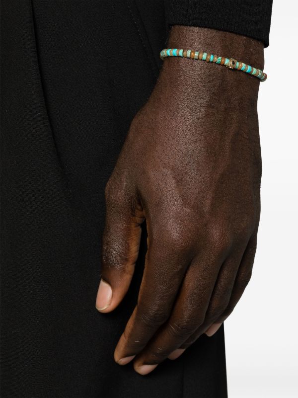 LUIS MORAIS 14K Yellow Gold Small Lego Cube Beaded Bracelet | Browns Bracelets