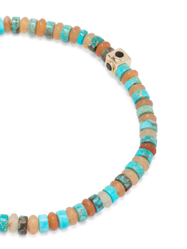 LUIS MORAIS 14K Yellow Gold Small Lego Cube Beaded Bracelet | Browns Bracelets