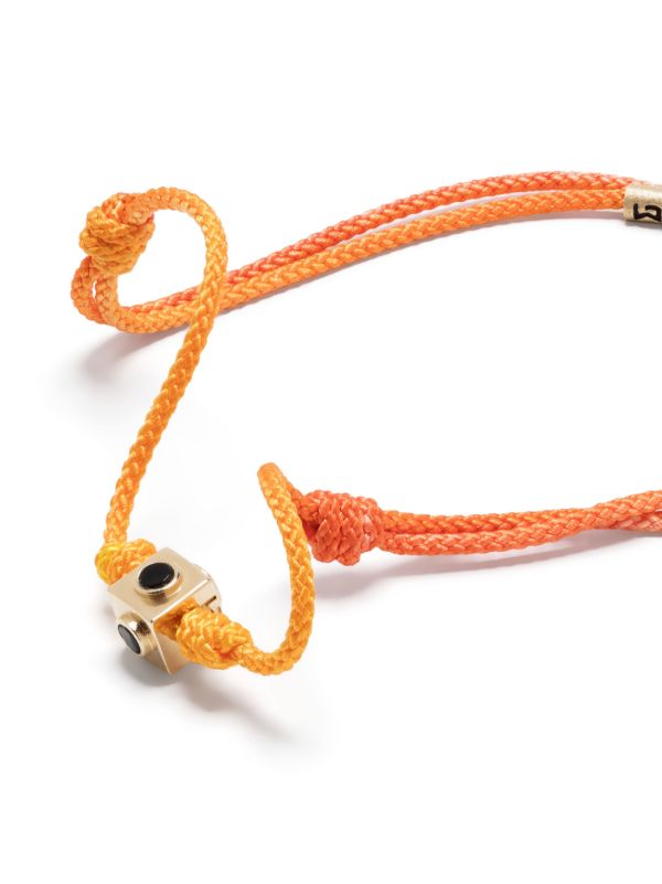 LUIS MORAIS 14K Yellow Gold Small Lego Cube Quartz Cord Bracelet | Browns Bracelets