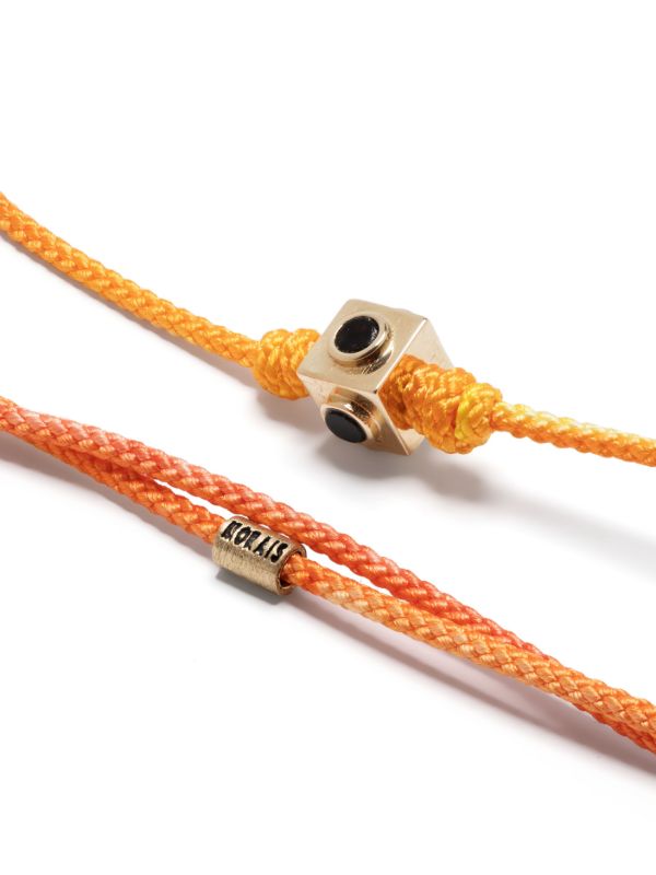 LUIS MORAIS 14K Yellow Gold Small Lego Cube Quartz Cord Bracelet | Browns Bracelets