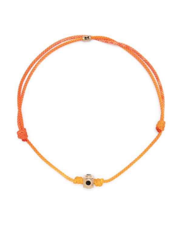 LUIS MORAIS 14K Yellow Gold Small Lego Cube Quartz Cord Bracelet | Browns Bracelets