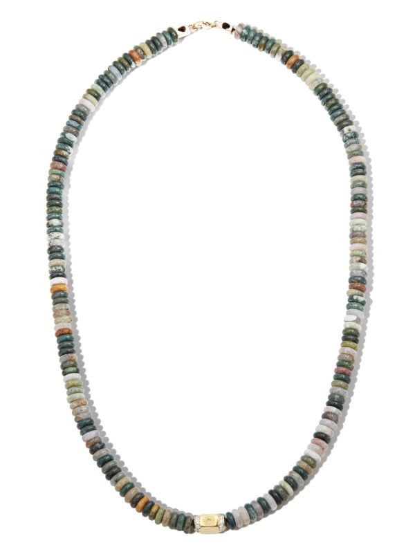 LUIS MORAIS 14K Yellow Gold Sunburst Diamond Beaded Necklace | Browns Necklaces