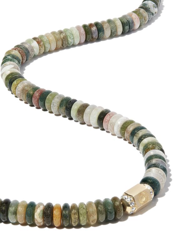 LUIS MORAIS 14K Yellow Gold Sunburst Diamond Beaded Necklace | Browns Necklaces