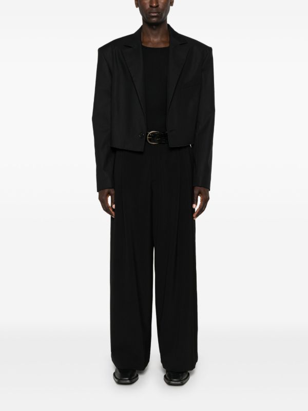 LỰU ĐẠN Black Slashed Cropped Blazer | Browns Blazers