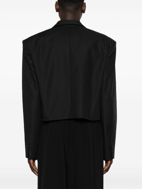 LỰU ĐẠN Black Slashed Cropped Blazer | Browns Blazers