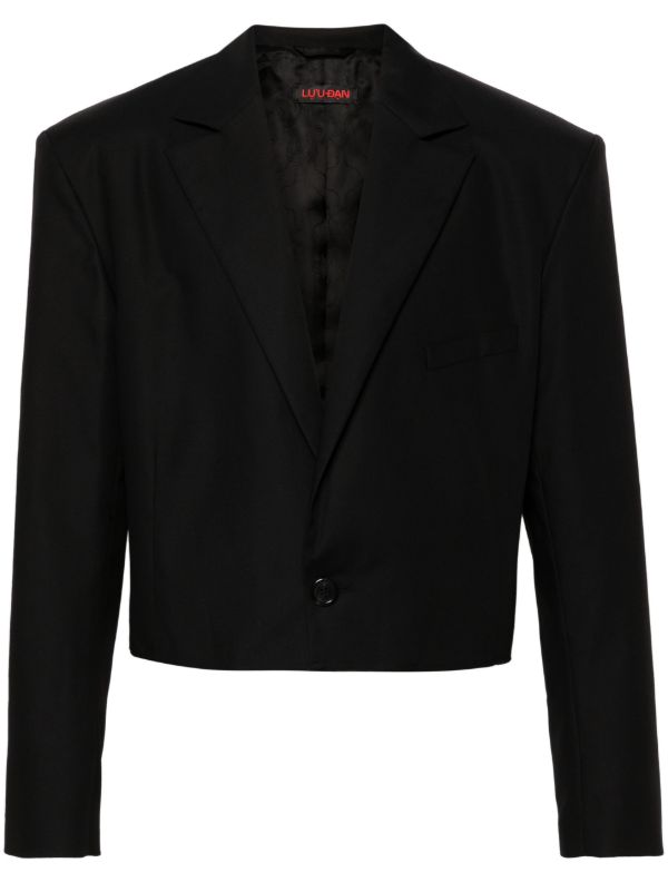 LỰU ĐẠN Black Slashed Cropped Blazer | Browns Blazers