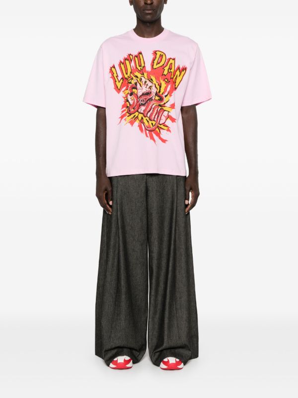 LỰU ĐẠN Pink Manic Hand Cotton T-Shirt | Browns T-Shirts