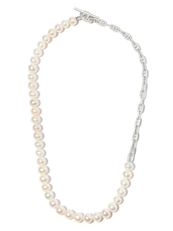 M.Cohen Silver-tone Perla Marinia Pearl Chain Necklace | Browns Necklaces
