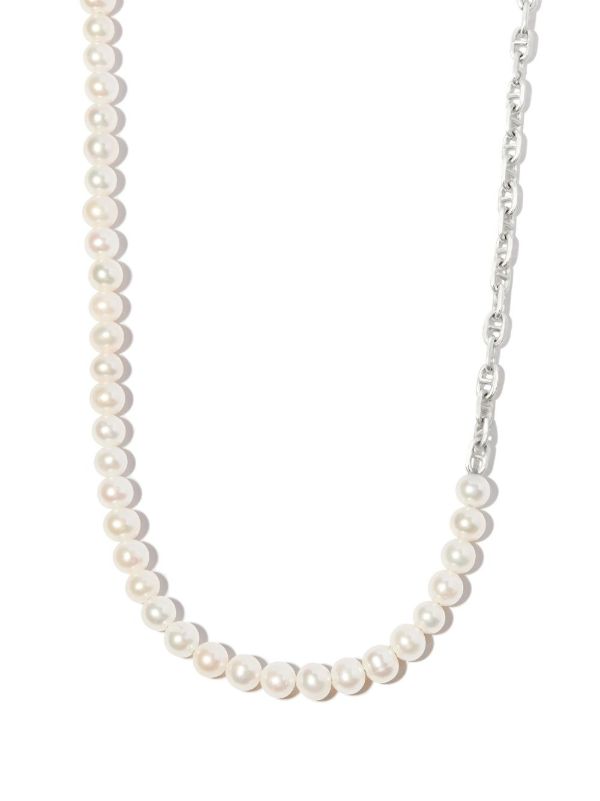 M.Cohen Silver-tone Perla Marinia pearl chain necklace | Browns Necklaces