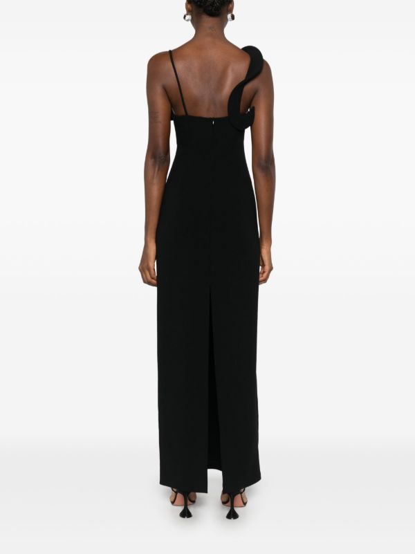 Magda Butrym Ruffle Appliqué Long Dress | Browns Cocktail & Party Dresses