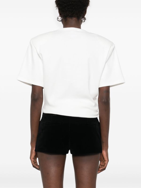 Magda Butrym White Knot-Detail T-Shirt | Browns T-Shirts & Jersey Shirts