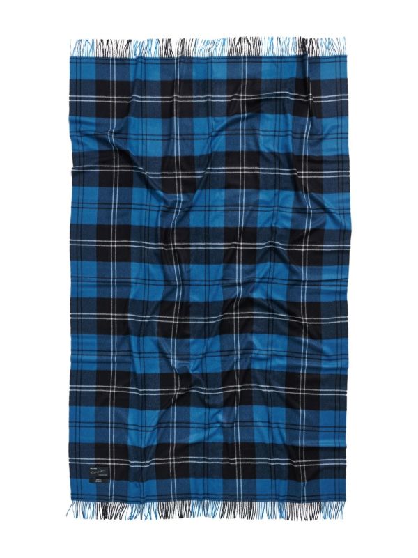 Magniberg Blue Tartan Wool Blanket | Browns Blankets & Throws