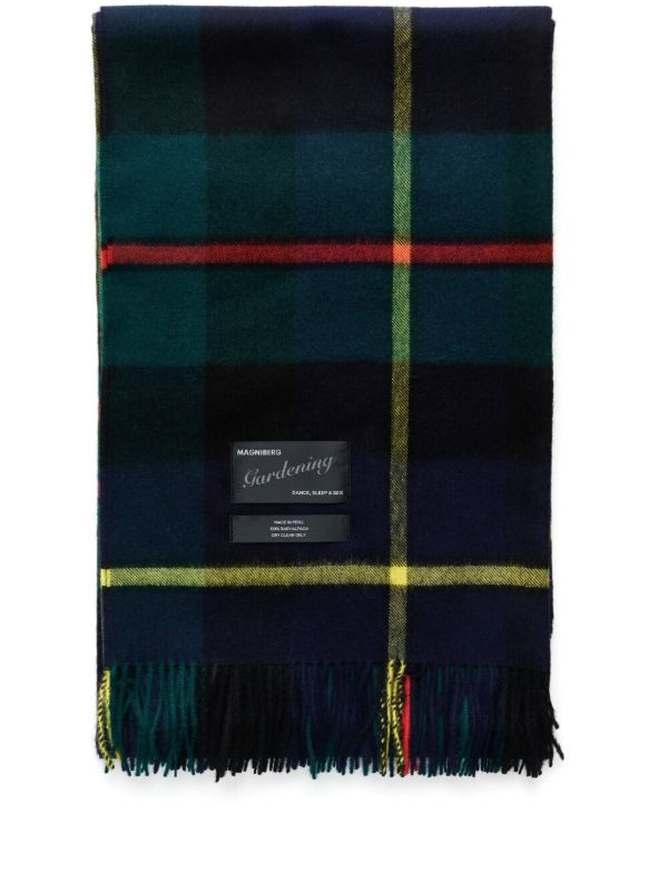 Magniberg Blue Tartan Wool Blanket | Browns Blankets & Throws