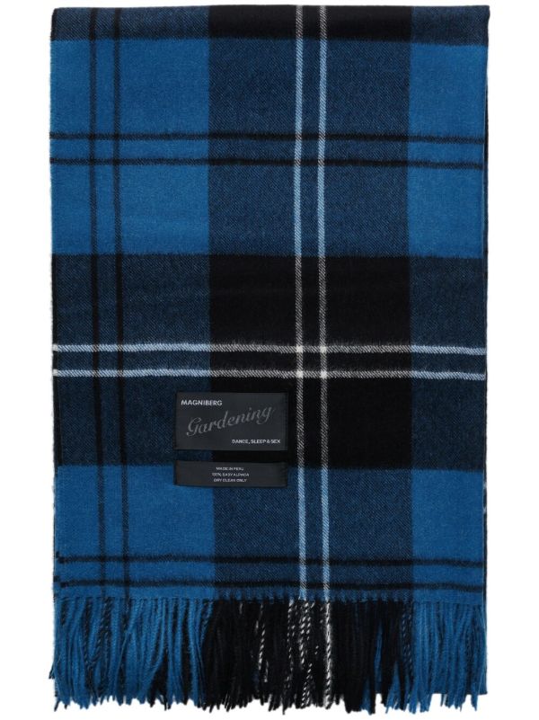 Magniberg Blue Tartan Wool Blanket | Browns Blankets & Throws