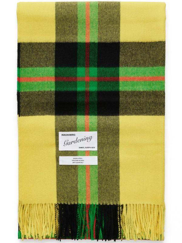 Magniberg Yellow Tartan Wool Blanket | Browns Blankets & Throws