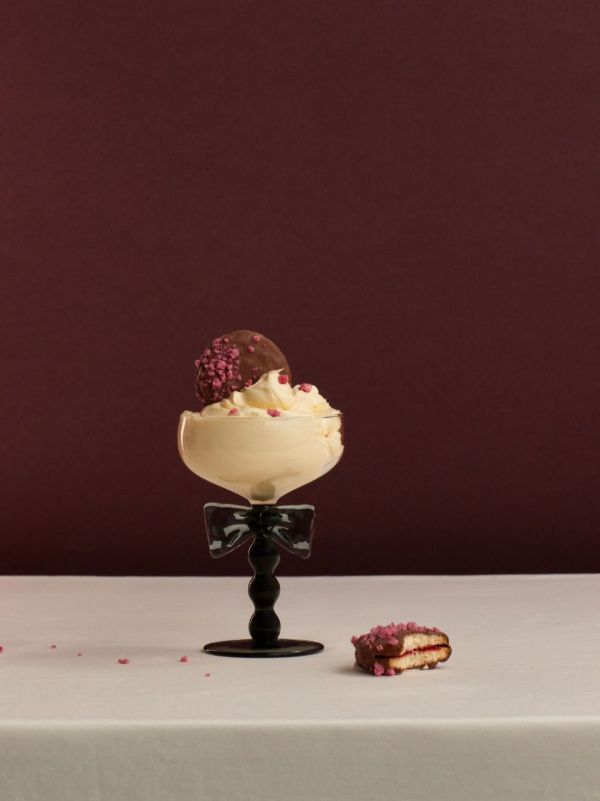 Maison Balzac Black Bow Coupes Glasses Set | Browns Glassware