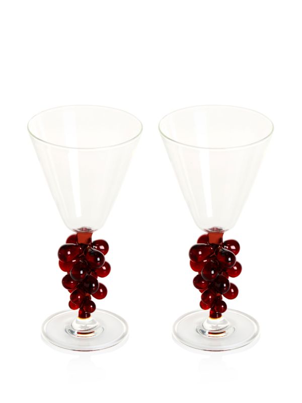 Maison Balzac Clear Grapes Wine Glasses Set | Browns Glassware