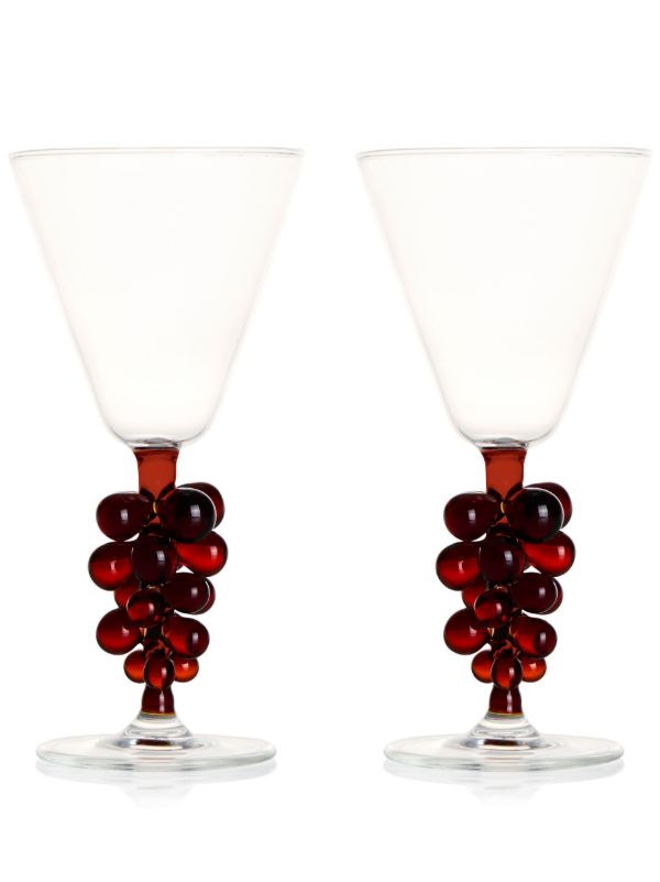 Maison Balzac Clear Grapes Wine Glasses Set | Browns Glassware