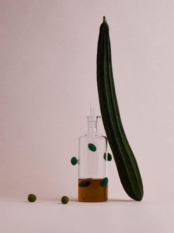 Maison Balzac Clear The Olive Glass Bottle | Browns Kitchen Accessories