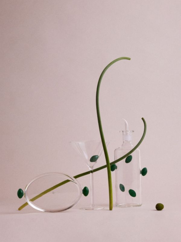 Maison Balzac Clear The Olive Glass Bottle | Browns Kitchen Accessories