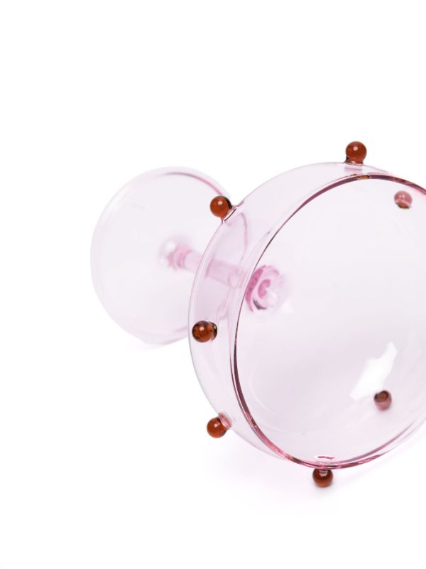 Maison Balzac Pink And Amber Red Pomponette Glass Set | Browns Glassware