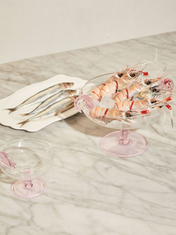 Maison Balzac Pink Prawn Cocktail Platter | Browns Plates & Bowls