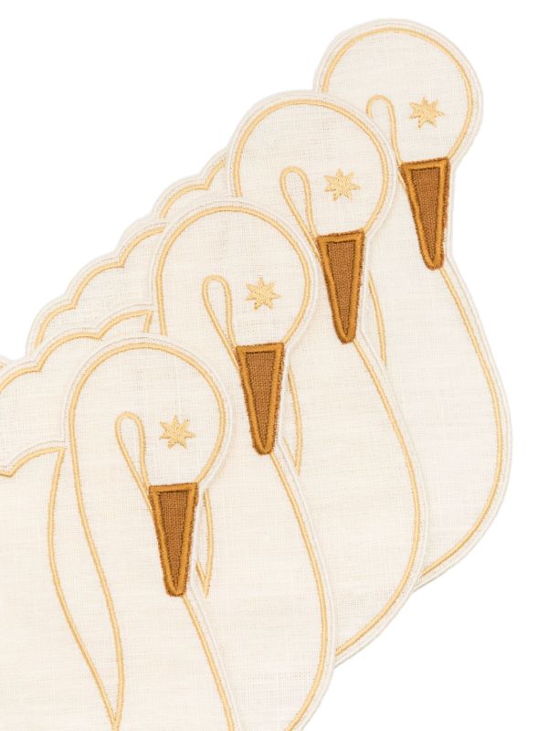 Maison Balzac Swan Napkins (set Of Four) | Browns Table Linen