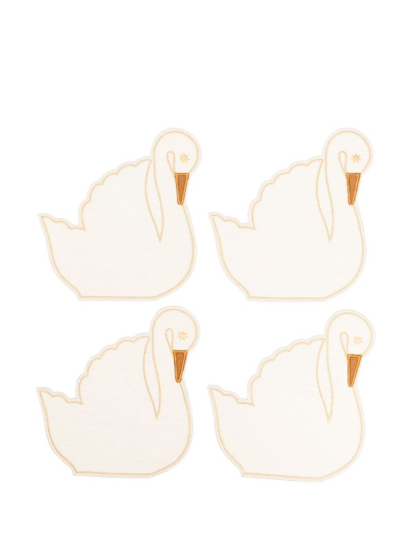 Maison Balzac Swan napkins (set of four) | Browns Table Linen