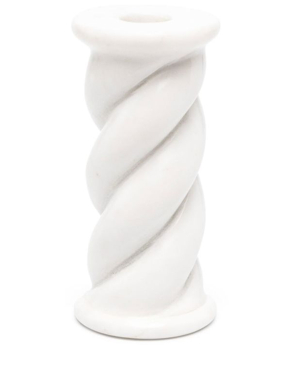Maison Balzac White Cordelette Candleholder | Browns Candle Holders