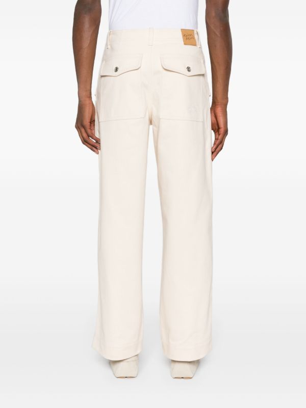 Maison Kitsuné White Workwear Straight-Leg Jeans | Browns Regular & Straight-Leg Jeans