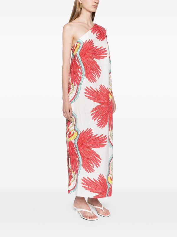 Maison La Plage White Hawai One-Shoulder Dress | Browns Sundresses
