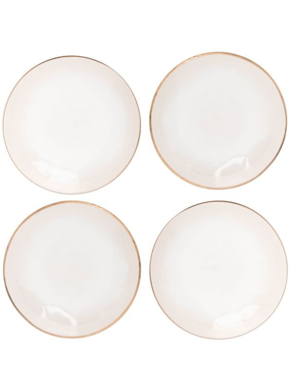 Maison Margaux Pink Ceramic Dessert Plate Set | Browns Plates & Bowls