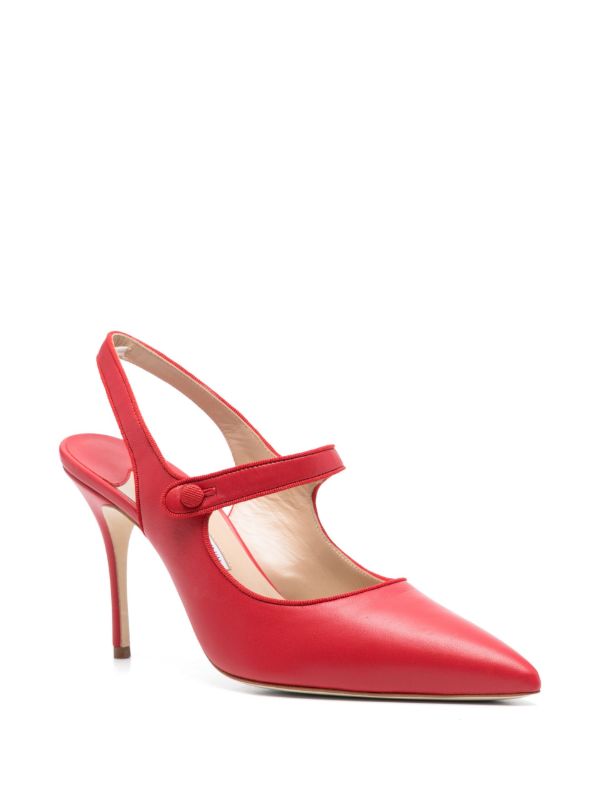 Manolo Blahnik 90mm Campari Pumps | Browns Pumps