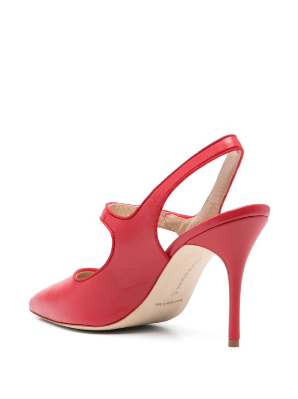 Manolo Blahnik 90mm Campari Pumps | Browns Pumps
